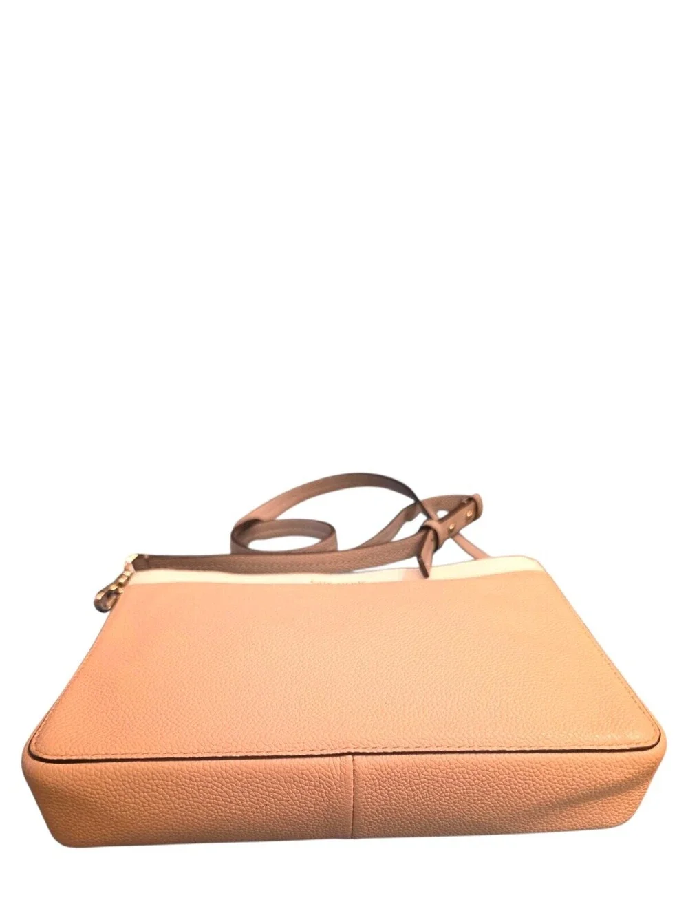 Kate Spade Leila Large Crossbody Pebbled Leather Warm Beige Colorblock S338